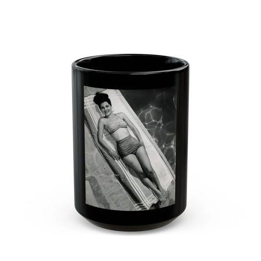 Debra Paget #664 (Vintage Female Icon) Black Coffee Mug-15oz-Go Mug Yourself