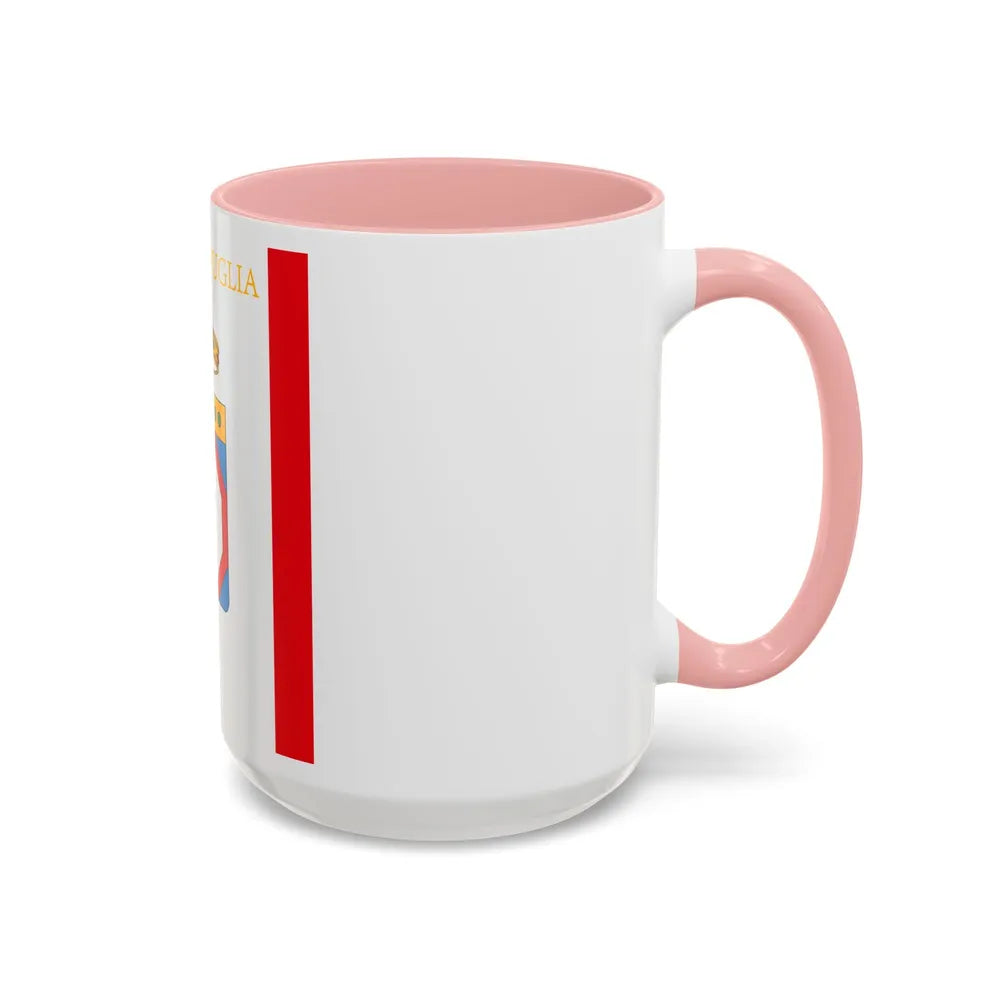 Flag of Apulia Italy - Accent Coffee Mug-Go Mug Yourself