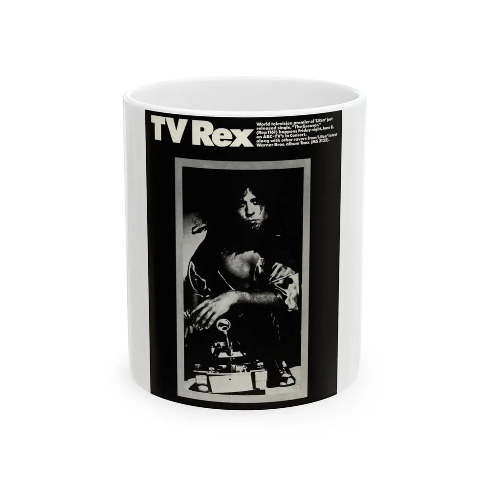 T.Rex (Music Poster) White Coffee Mug-11oz-Go Mug Yourself