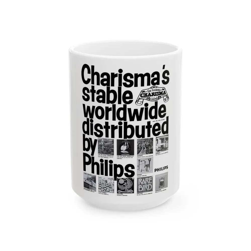 Charisma Records (Music Poster) White Coffee Mug-15oz-Go Mug Yourself