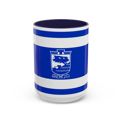 Flag of Holon Israel - Accent Coffee Mug-15oz-Navy-Go Mug Yourself