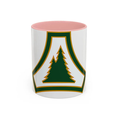 Fort McCoy (U.S. Army) Accent Coffee Mug-11oz-Pink-Go Mug Yourself