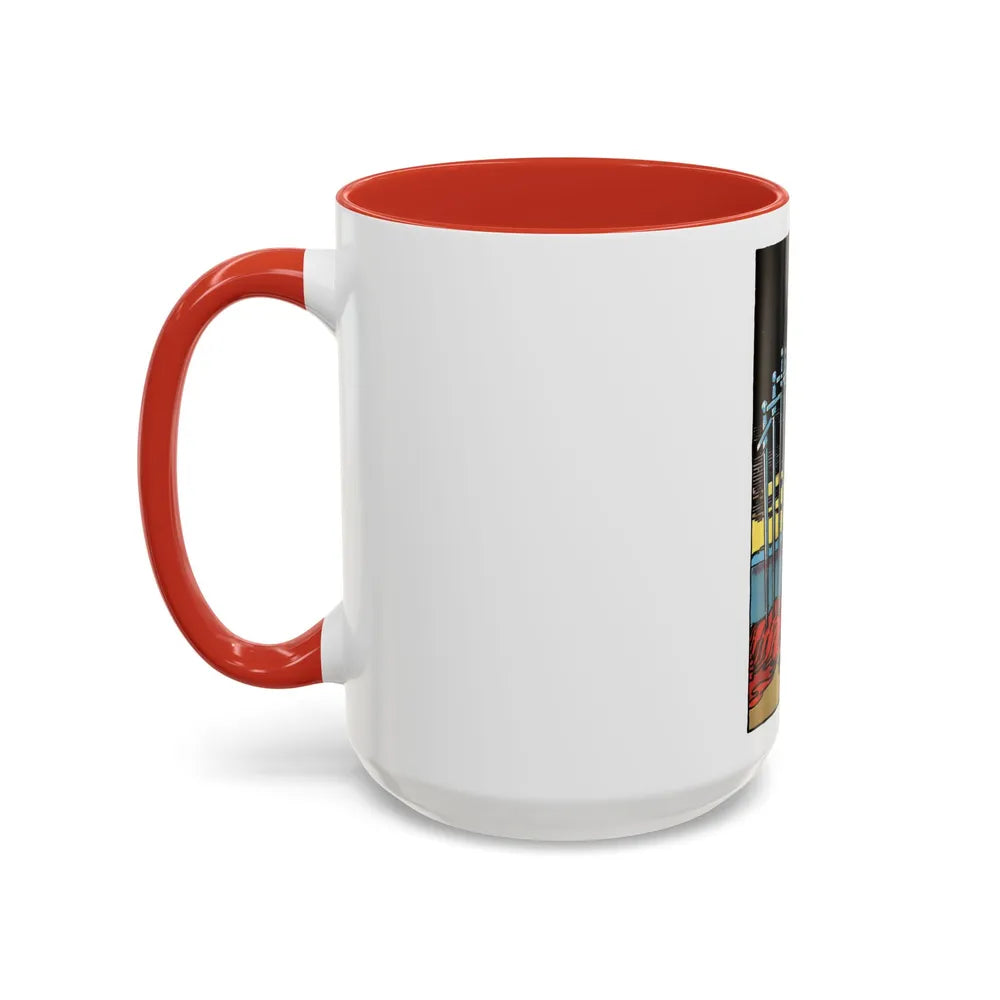 The 10 of Swords (Tarot Card) Accent Coffee Mug-Go Mug Yourself