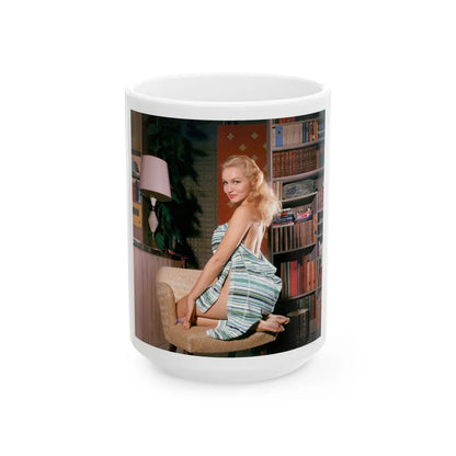 Julie Newmar #674 (Vintage Female Icon) White Coffee Mug-15oz-Go Mug Yourself