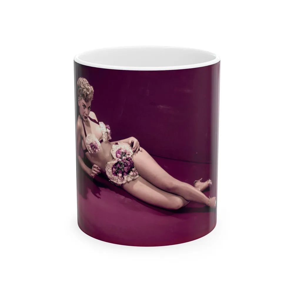 Barbara Nichols #302 (Vintage Female Icon) White Coffee Mug-11oz-Go Mug Yourself