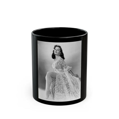 Elaine Stewart #101 (Vintage Female Icon) Black Coffee Mug-11oz-Go Mug Yourself