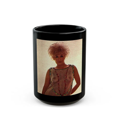 Kim Novak #210 - See through top (Vintage Female Icon) Black Coffee Mug-15oz-Go Mug Yourself