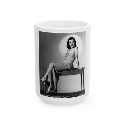 Ella Raines #11 (Vintage Female Icon) White Coffee Mug-15oz-Go Mug Yourself