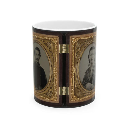 Captain Ferdinand F. Boltz Of Co. S, 12th Indiana Infantry Regiment, And Co. F, 88th Indiana Infantry Regiment And Siddie Boltz (U.S. Civil War) White Coffee Mug-11oz-Go Mug Yourself