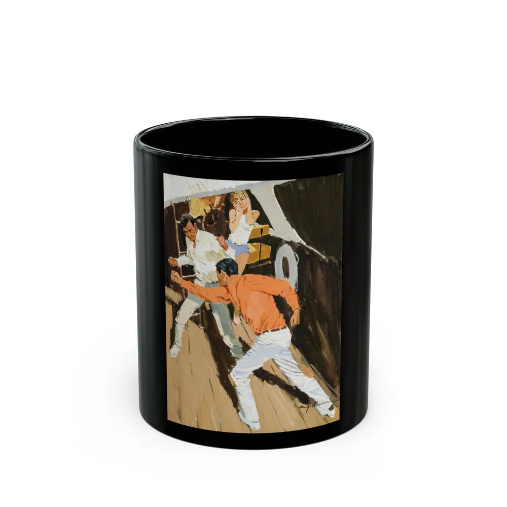 Boat Fight - Black Coffee Mug-11oz-Go Mug Yourself