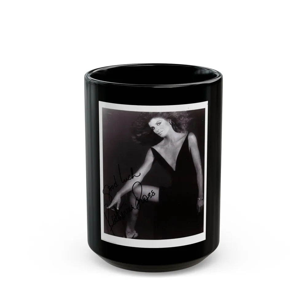 Katharine Ross #81 (Vintage Female Icon) Black Coffee Mug-15oz-Go Mug Yourself