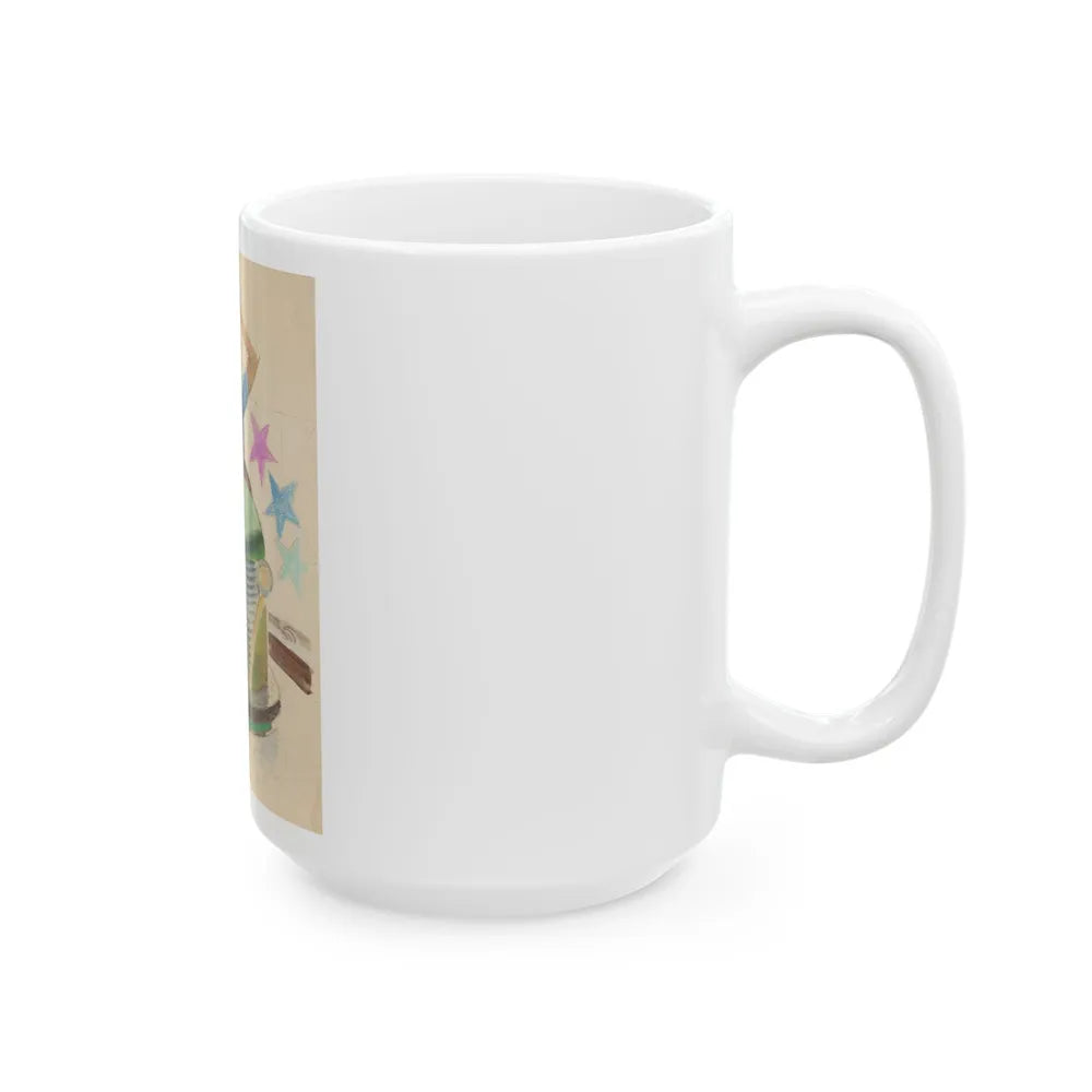 Bump Mobile, The Saturday Evening Post cover study - White Coffee Mug-Go Mug Yourself