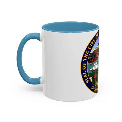 Seal of Bridgeport Connecticut - Accent Coffee Mug-Go Mug Yourself