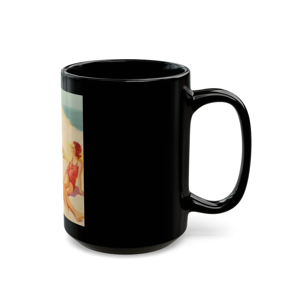 Day at the beach - Black Coffee Mug-Go Mug Yourself