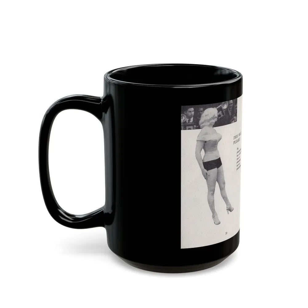 Norma Sykes #146 - 66 PHOTOGRAPHS OF Sabrina U.K. Pocket Mag. Pages 22 & 23 (Vintage Female Icon) Black Coffee Mug-Go Mug Yourself