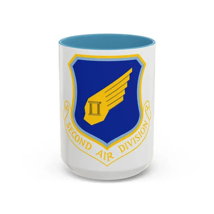 2nd Air Division (U.S. Air Force) Accent Coffee Mug 15oz Light Blue - Go Mug Yourself