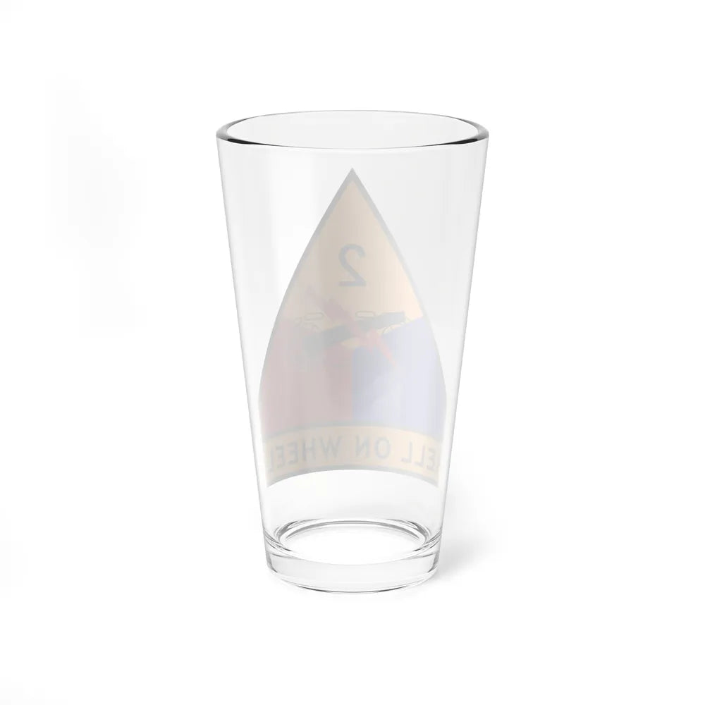 2nd Armored Division (U.S. Army) Pint Glass 16oz-Go Mug Yourself