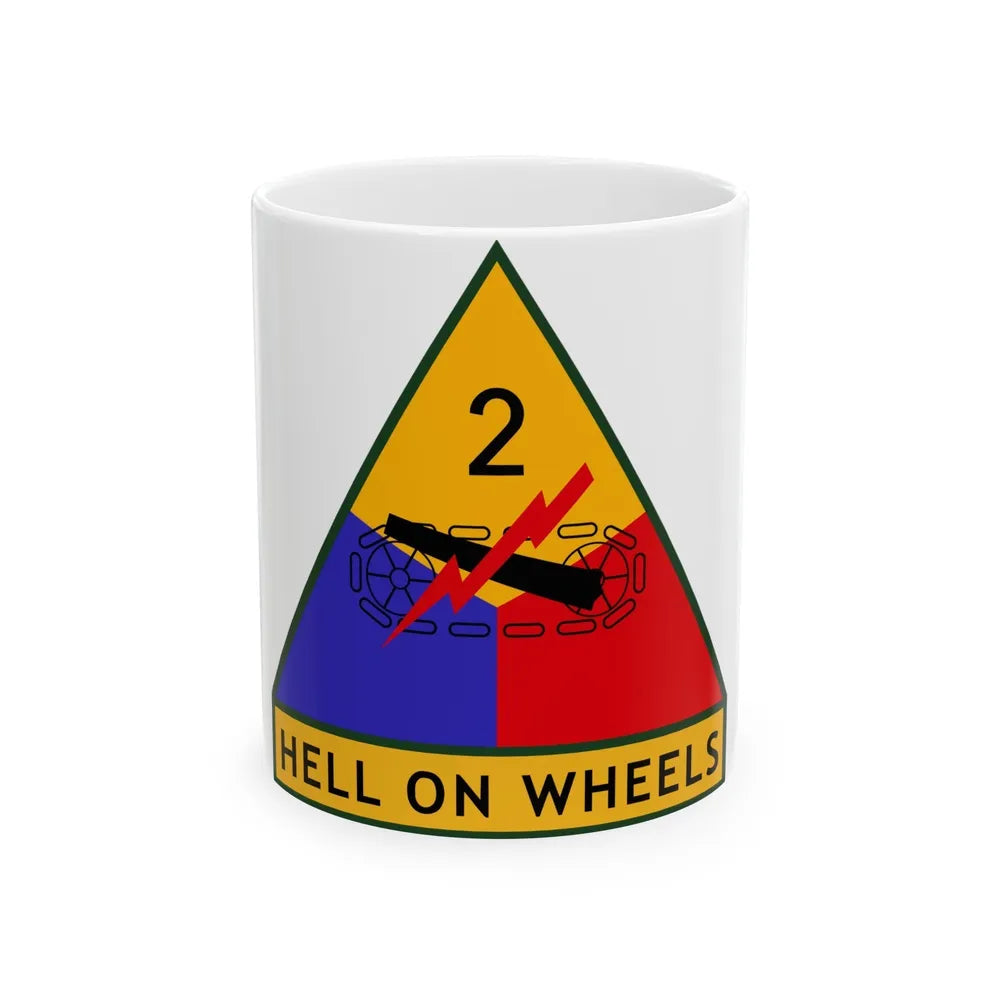 2nd Armored Division (U.S. Army) White Coffee Mug-11oz-Go Mug Yourself