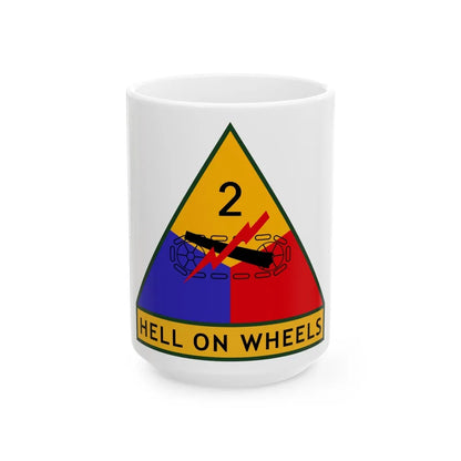 2nd Armored Division (U.S. Army) White Coffee Mug-15oz-Go Mug Yourself