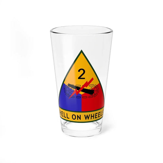 2nd Armored Division (U.S. Army) Pint Glass 16oz 16oz - Go Mug Yourself