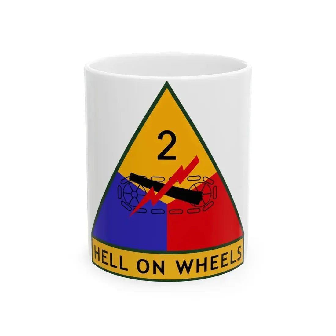 2nd Armored Division (U.S. Army) White Coffee Mug 11oz - Go Mug Yourself