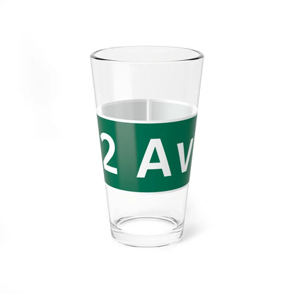 2nd Avenue roadsign (New York) (Road Sign) Pint Glass 16oz 16oz - Go Mug Yourself