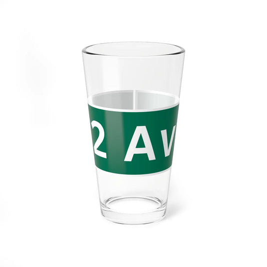 2nd Avenue roadsign (New York) (Road Sign) Pint Glass 16oz 16oz - Go Mug Yourself