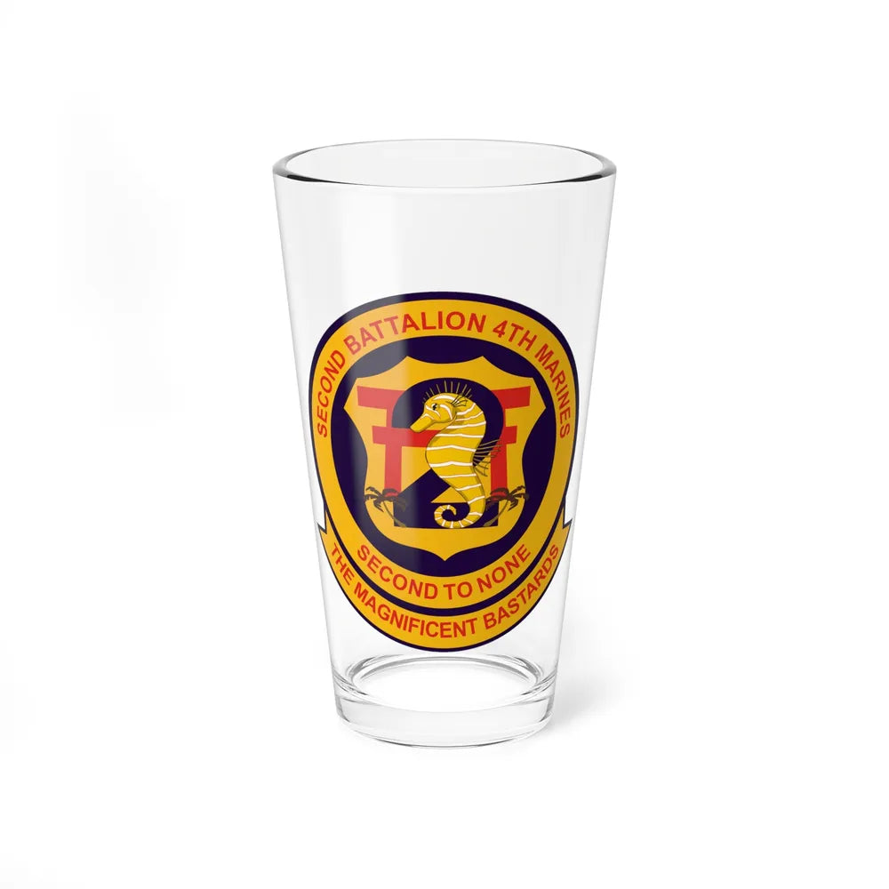 2nd Bat 4th Marines (USMC) Pint Glass 16oz-16oz-Go Mug Yourself