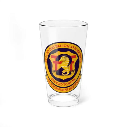 2nd Bat 4th Marines (USMC) Pint Glass 16oz 16oz - Go Mug Yourself