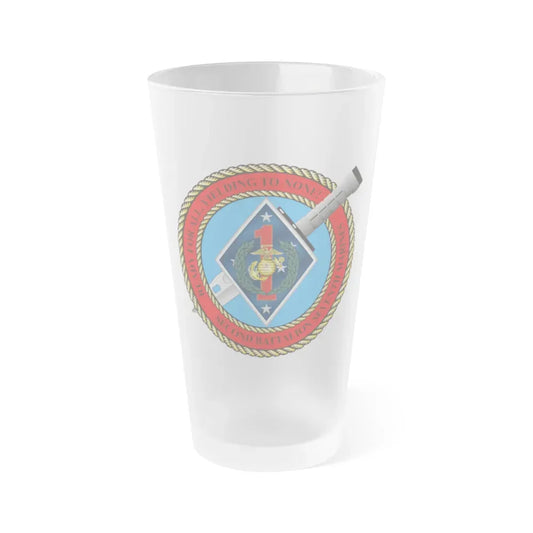 2nd Bat 7th Marines (USMC) Frosted Pint Glass 16oz Default Title - Go Mug Yourself