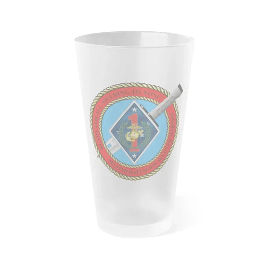 2nd Bat 7th Marines (USMC) Frosted Pint Glass 16oz Default Title - Go Mug Yourself