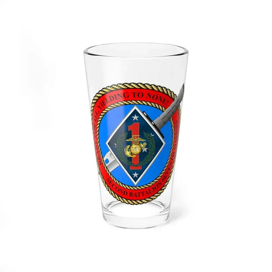 2nd Bat 7th Marines (USMC) Pint Glass 16oz 16oz - Go Mug Yourself