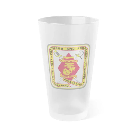 2nd Battalion 23rd Marines (USMC) Frosted Pint Glass 16oz Default Title - Go Mug Yourself