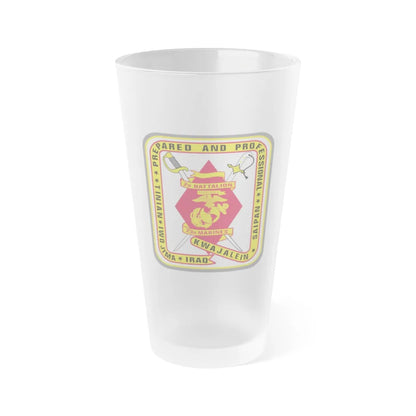 2nd Battalion 23rd Marines (USMC) Frosted Pint Glass 16oz-Go Mug Yourself