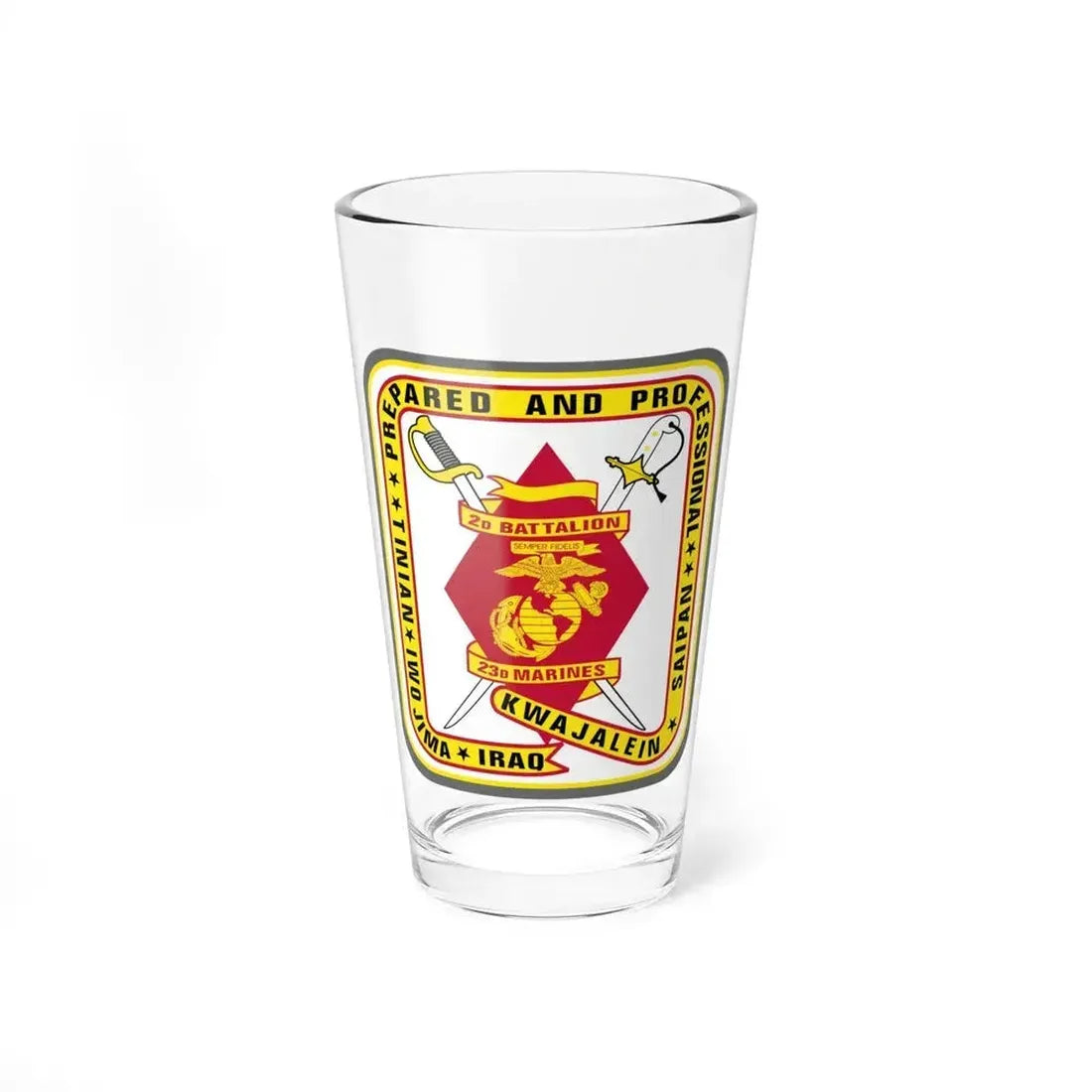 2nd Battalion 23rd Marines (USMC) Pint Glass 16oz 16oz - Go Mug Yourself