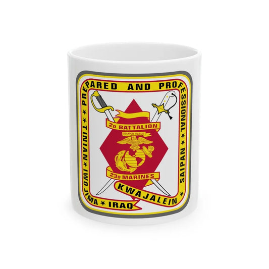 2nd Battalion 23rd Marines (USMC) White Coffee Mug-11oz-Go Mug Yourself