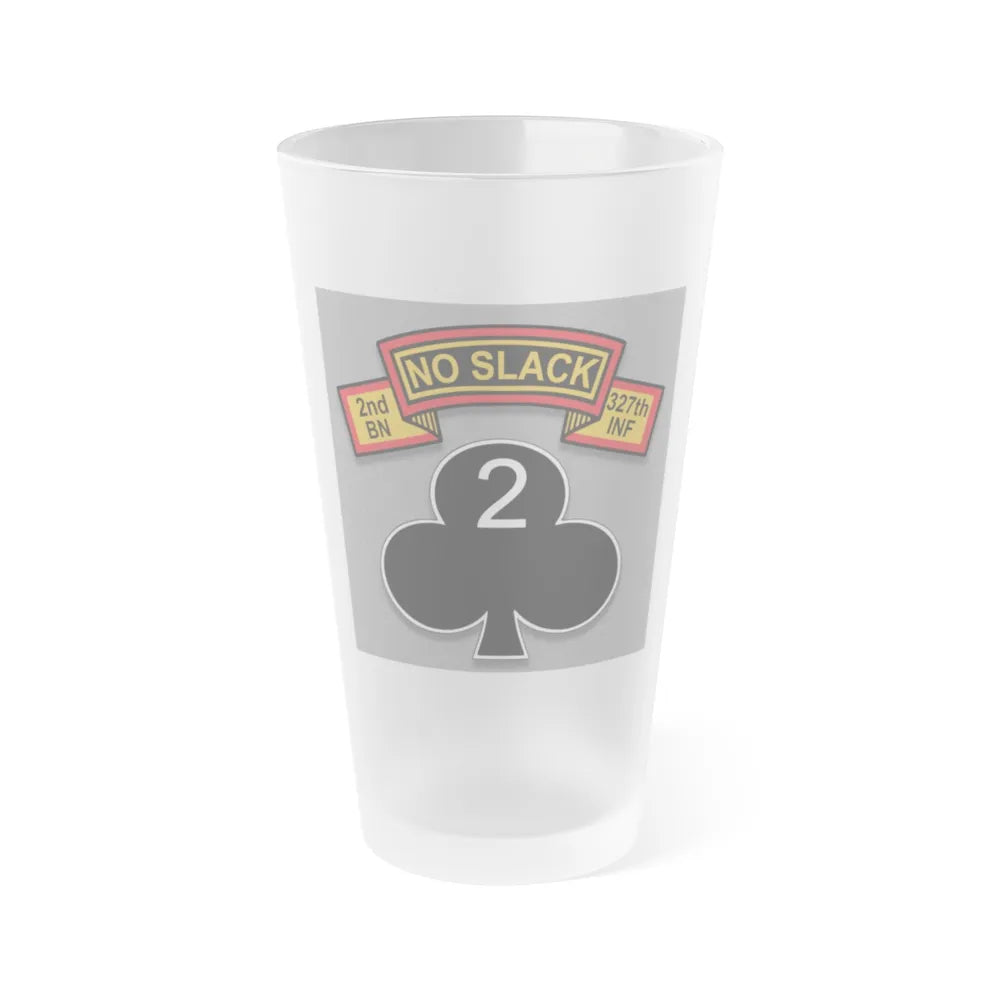 2nd Battalion 327th Infantry Regiment (U.S. Army) Frosted Pint Glass 16oz-Go Mug Yourself