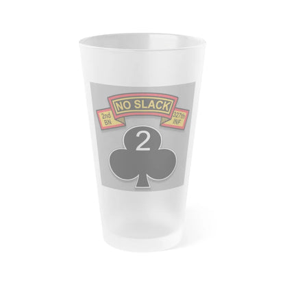 2nd Battalion 327th Infantry Regiment (U.S. Army) Frosted Pint Glass 16oz-Go Mug Yourself