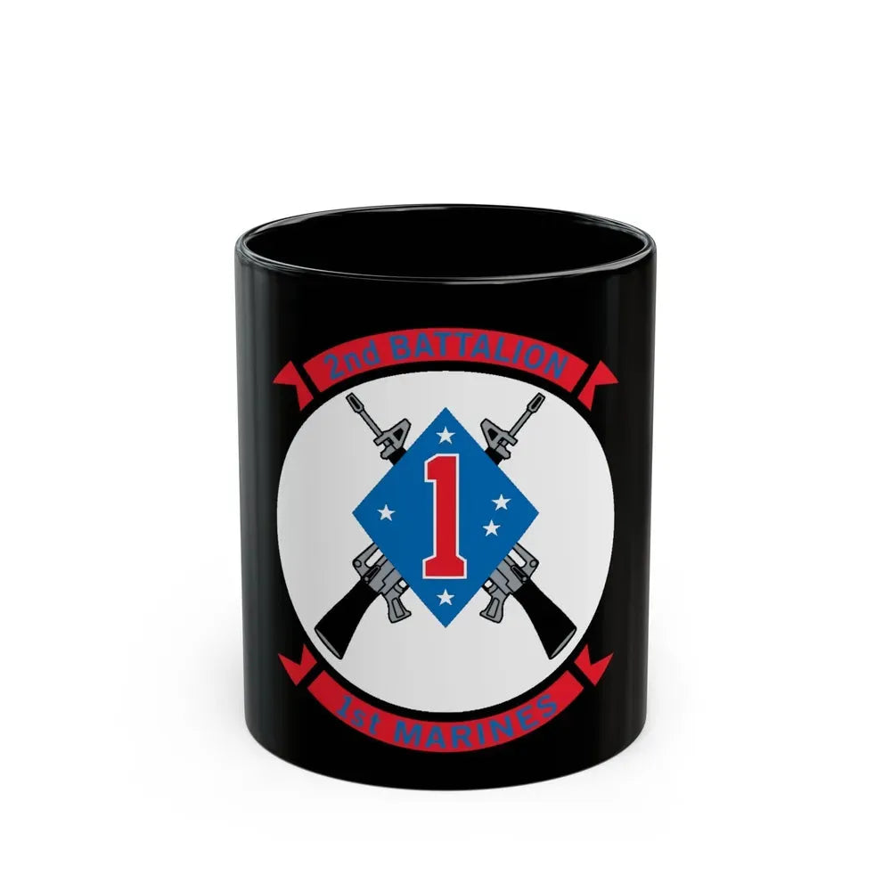 2nd Bn 1st Marines (USMC) Black Coffee Mug - Go Mug Yourself