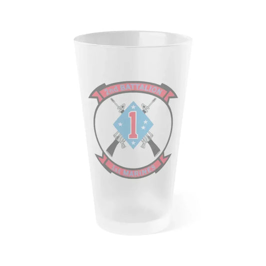 2nd Bn 1st Marines (USMC) Frosted Pint Glass 16oz Default Title - Go Mug Yourself