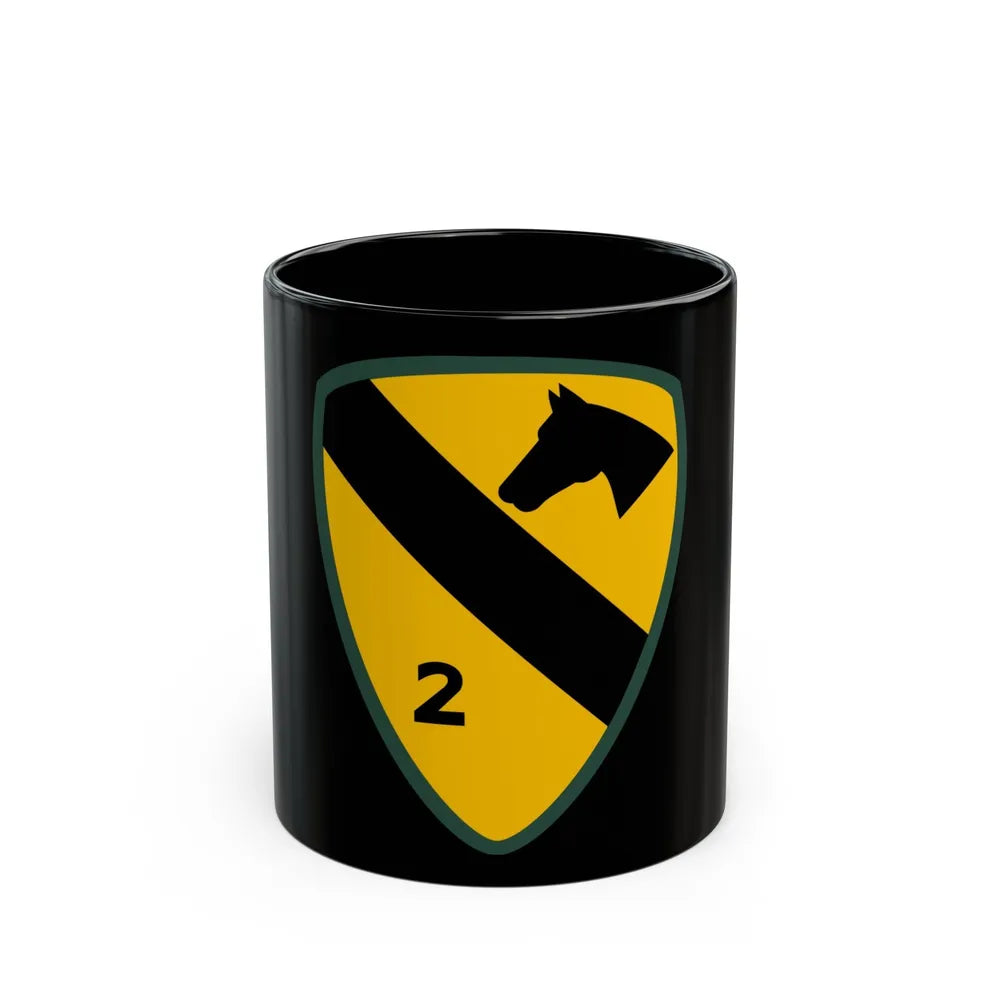 2nd Brigade 1st Cavalry Division (U.S. Army) Black Coffee Mug-11oz-Go Mug Yourself