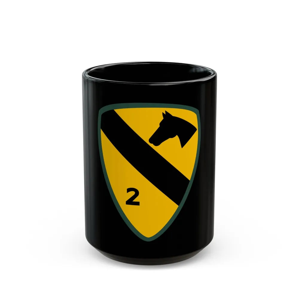 2nd Brigade 1st Cavalry Division (U.S. Army) Black Coffee Mug-15oz-Go Mug Yourself