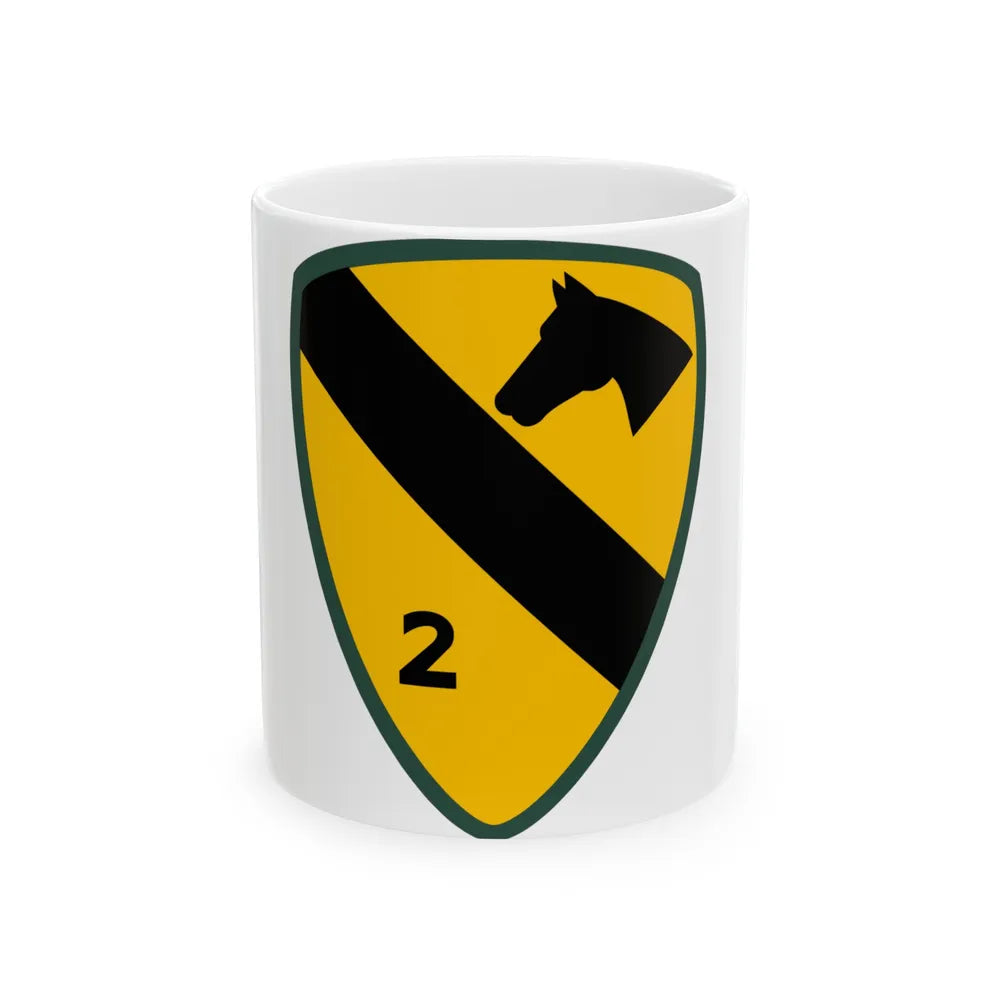 2nd Brigade 1st Cavalry Division (U.S. Army) White Coffee Mug-11oz-Go Mug Yourself