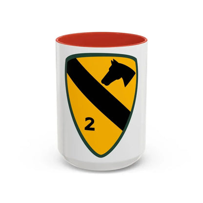 2nd Brigade 1st Cavalry Division (U.S. Army) Accent Coffee Mug 15oz Red - Go Mug Yourself
