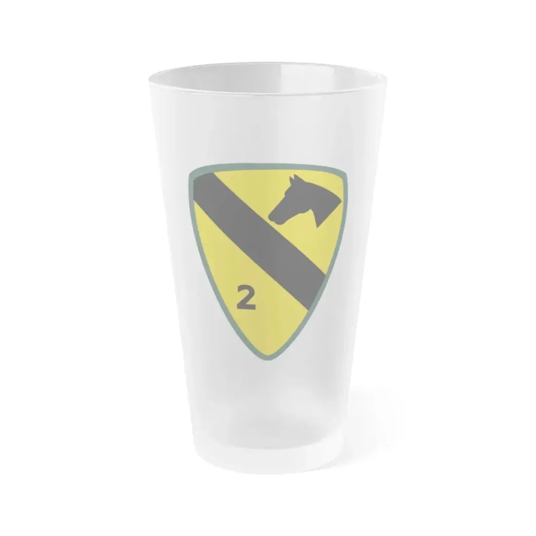 2nd Brigade 1st Cavalry Division (U.S. Army) Frosted Pint Glass 16oz Default Title - Go Mug Yourself