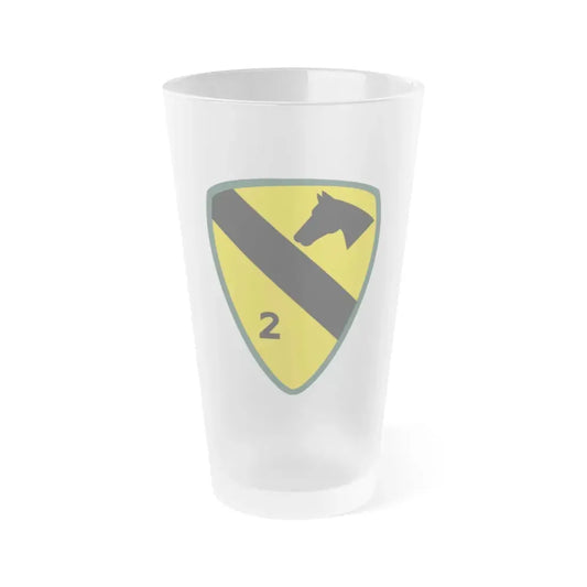 2nd Brigade 1st Cavalry Division (U.S. Army) Frosted Pint Glass 16oz Default Title - Go Mug Yourself