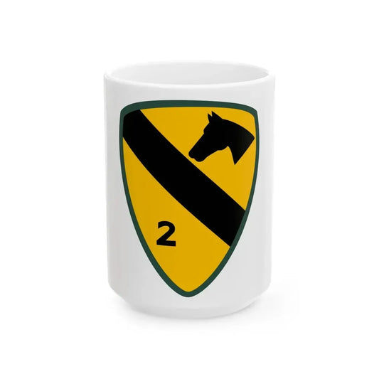 2nd Brigade 1st Cavalry Division (U.S. Army) White Coffee Mug 15oz - Go Mug Yourself