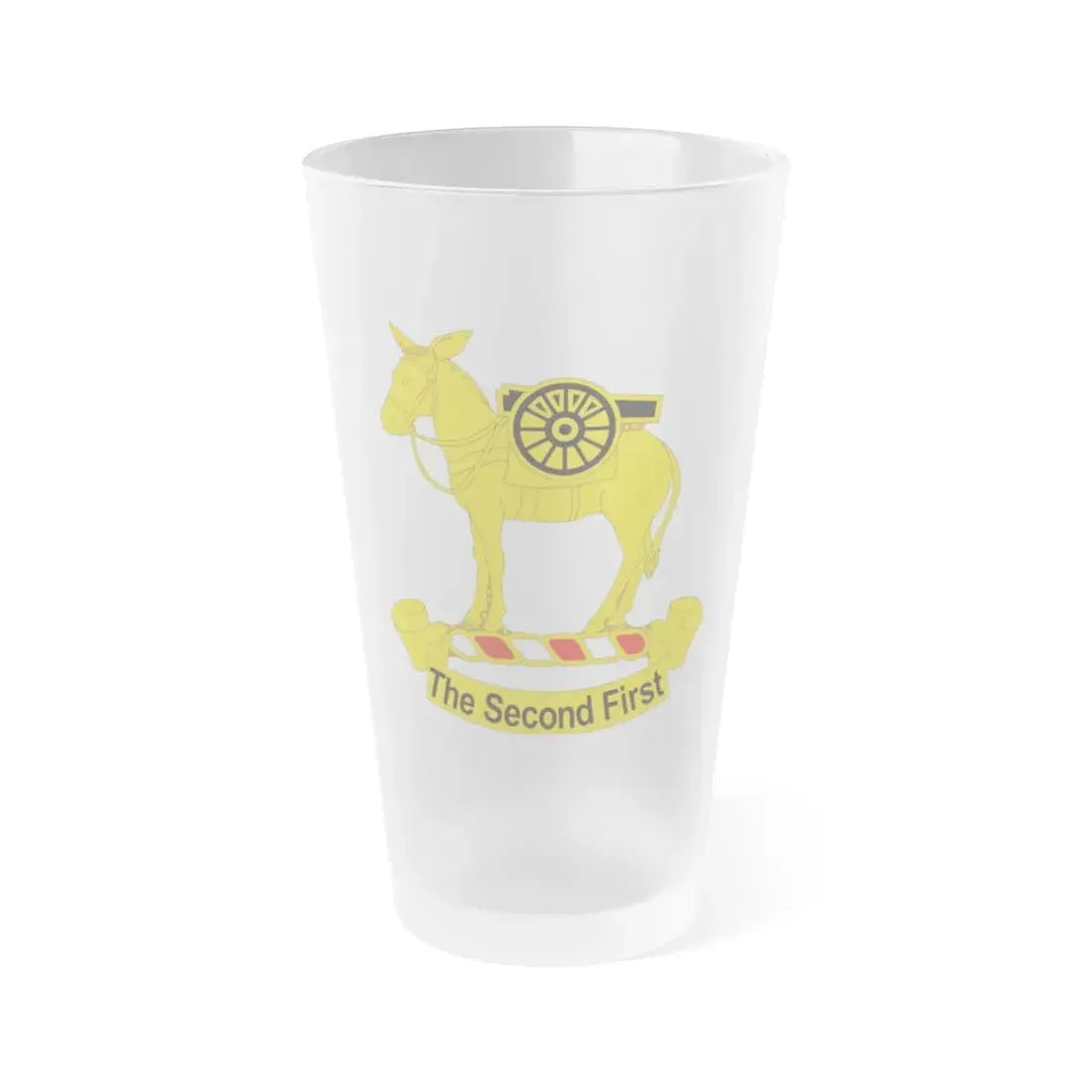 2nd Field Artillery Regiment (U.S. Army) Frosted Pint Glass 16oz Default Title - Go Mug Yourself