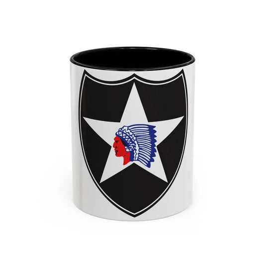 2nd Infantry Division (U.S. Army) Accent Coffee Mug 11oz Black - Go Mug Yourself