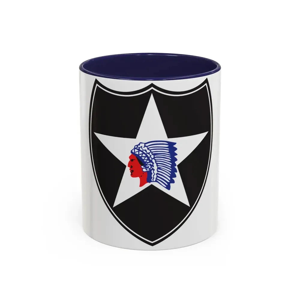 2nd Infantry Division (U.S. Army) Accent Coffee Mug 11oz Navy - Go Mug Yourself